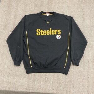 vintage Pittsburgh Steelers sweatshirt mens xl Black 1990s NFL Logo